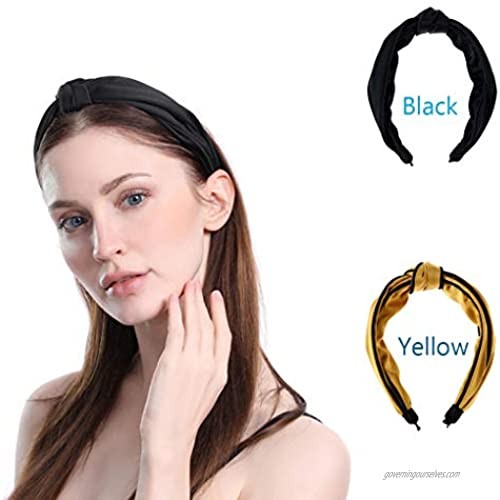 Yalice Simple Twristed Headband Knot Turban Head Wrap Elastic Hair Band Accessories for Women and Girls