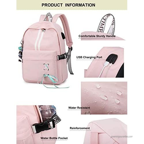 ALLYOUGER School Backpacks Schoolbag Water Resistant Nonfading for Teens Girls