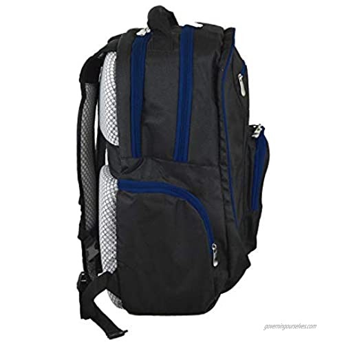 Denco Team USA Olympics Colored Trim Premium Laptop Backpack 19-inches Black