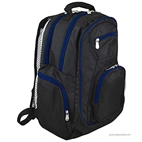 Denco Team USA Olympics Colored Trim Premium Laptop Backpack 19-inches Black