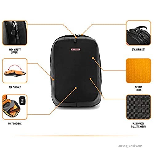 JetPack Slim Backpack for DVS Mobile or Club DJ Gig Set Bag Carry Laptop Stand Tablet Headphone Vinyl Records USB Mobile Devices Needle Case Cables Microphone & More. TSA Compliant (Black)