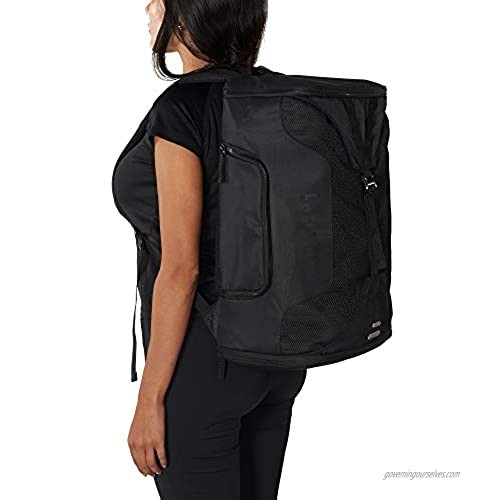lamaki Urban Black Backpack Daypack Sports Bag for Everyday Use | Gym Office Travel Shopping Commuting Cycling Swimming | Multifunctional Laptop Shoe and Wet Compartments | for Women and Men | 25L