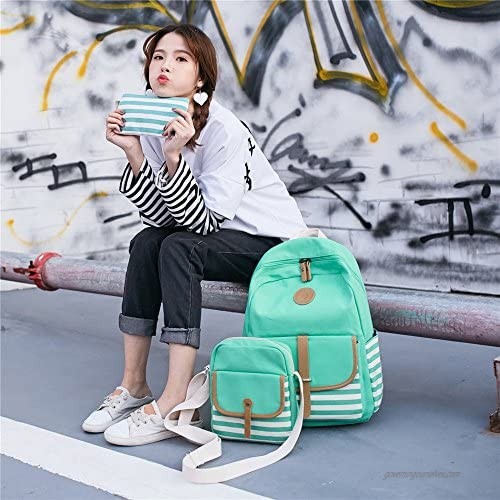 School Backpack for Girls Gazigo Womens High School College Bookbags Laptop Bag (Green)