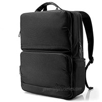 tomtoc Protective Laptop Backpack for Business Office School  Travel Commuter Backpack with USB Charging Port for Up to 15.6” Laptop MacBook  Waterproof College Computer Bag for Men Women  22L Black
