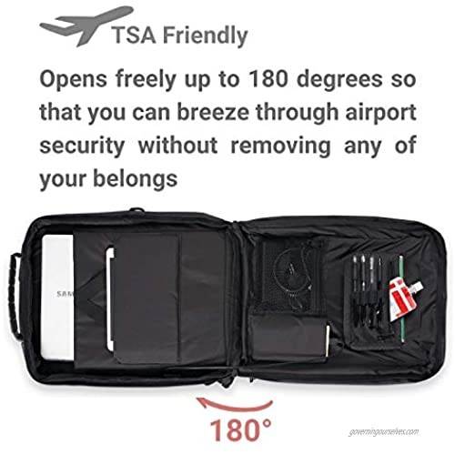 TORU BX Commuter Slim 15.6-inch Laptop TSA Friendly Business Travel Backpack with USB Charging Port Scratch Resistant RFID Blocking Card Pocket for Men & Women - Charcoal Gray