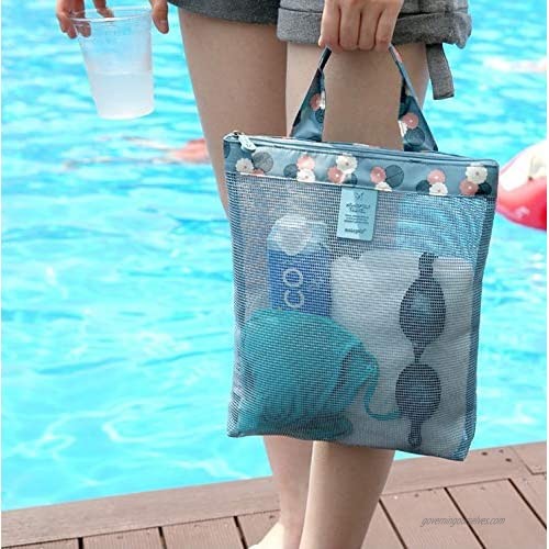 Auony Women Summer Beach Tote Bag Canvas Shopping Zippered Tote Shoulder Bag