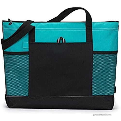 Gemline 1100 Select Zippered Tote Turquoise One Size