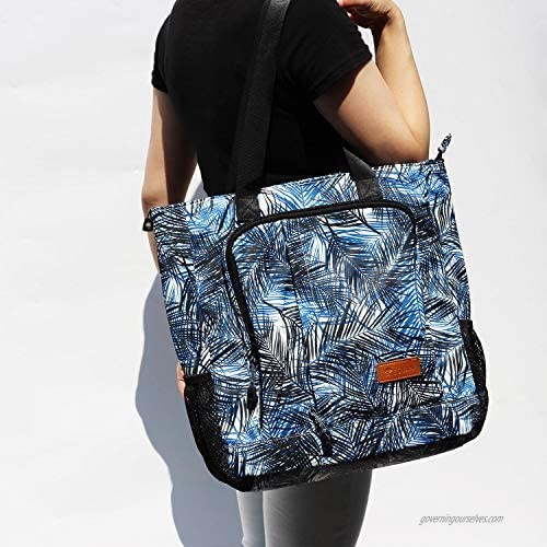 Large Travel Tote Water Resistant Shoulder Bag Lightweight Gym Tote for Men Women Unisex Day Bag