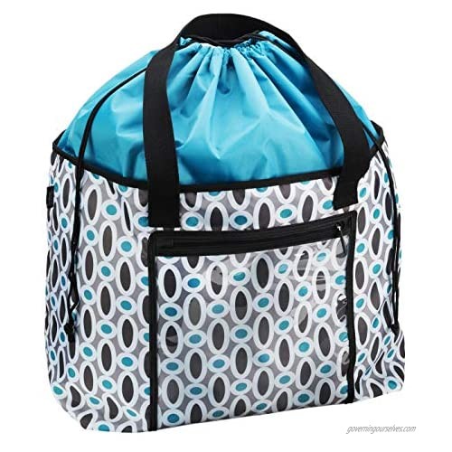 Make Room for Life - Show and Tell Tote / Large All-Purpose Tote Bag Drawstring  Clear Zipper Pocket / 26" x 15" x 8"