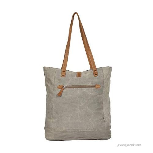 Myra Bag Splendiferous Upcycled Canvas Tote Bag S-1356 Gray One Size