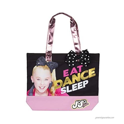 Nickelodeon JoJo Siwa Eat purse Dance Sleep Tote Bag with Polka Dot Bow