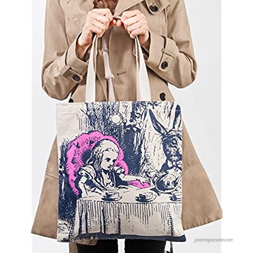 Out of Print Alice in Wonderland Tote Bag 15 X 17 Inches