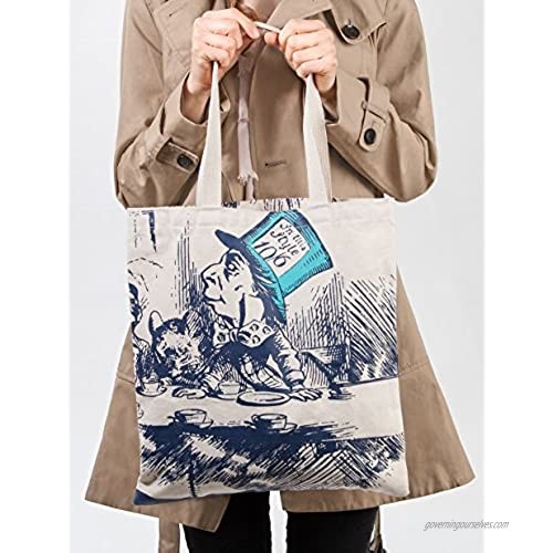 Out of Print Alice in Wonderland Tote Bag 15 X 17 Inches