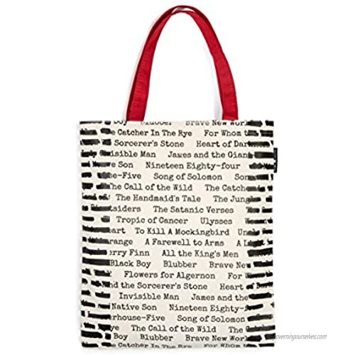 Out of Print Banned Book Tote Bag 15 X 17 Inches