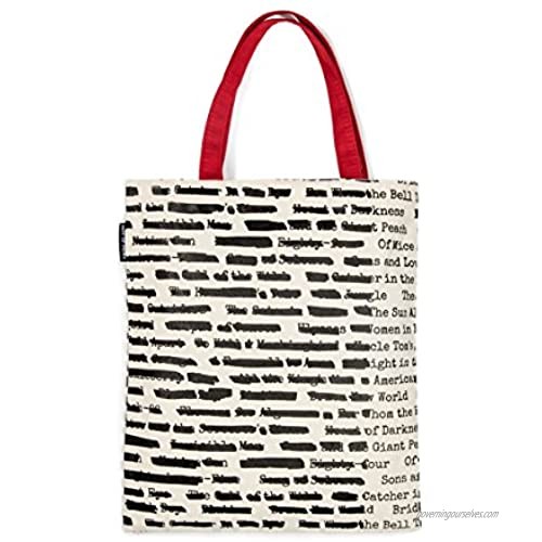 Out of Print Banned Book Tote Bag  15 X 17 Inches