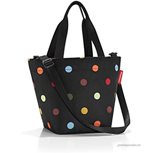 reisenthel Shopper XS  Extra Small Zippered Tote Bag with Shoulder Strap  Dots