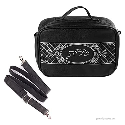 Tallit and Tefillin Faux Leather Prayer Travel Tote Bag Rain Proof Carry Handle And shoulder strap