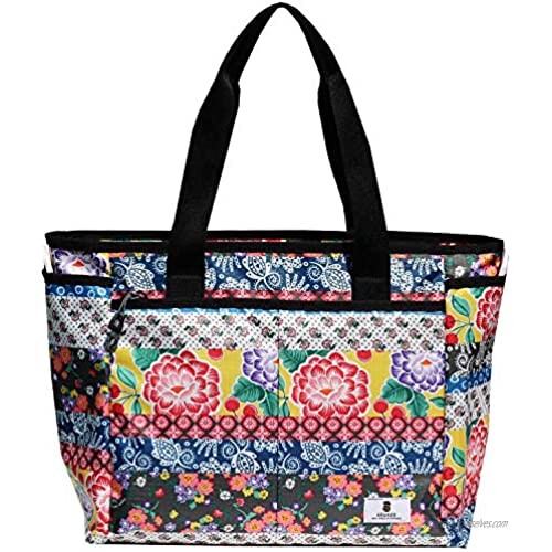 Women Weekender Overnight Travel Shoulder Bag Overnight Carry-on Duffel Gym Tote Luggage (O Flower)