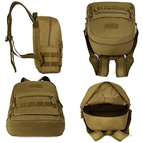 10L Mini Backpack Military MOLLE Tactical Backpack Rucksack Travel Daypack Gear Assault Pack