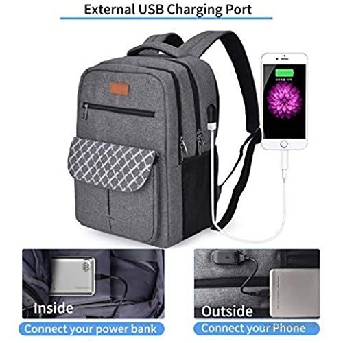 Arrontop Business Travel Backpack Anti Theft School Laptop Backpack Water Resistant Comfort Computer Bag with Usb Charging Port