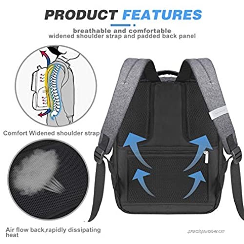 Arrontop Business Travel Backpack Anti Theft School Laptop Backpack Water Resistant Comfort Computer Bag with Usb Charging Port