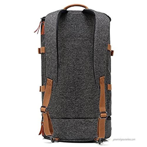 CoolBELL Sport Backpack Convertible Bag Shoulder Bag Briefcase 45L Travel Knapsack Light-Weight Water-Resistant Backpack Sport Duffel Fits 17.3 Inch Laptop for Men/Women (Black)