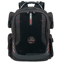 Core Gaming Laptop Backpack From Mobile Edge Core Gaming  17.3 Inch  External USB 3.0 Quick-Charge Port w/Built-in Charging Cable  Patch Panel - Black w/Red Trim - MECGBPV1