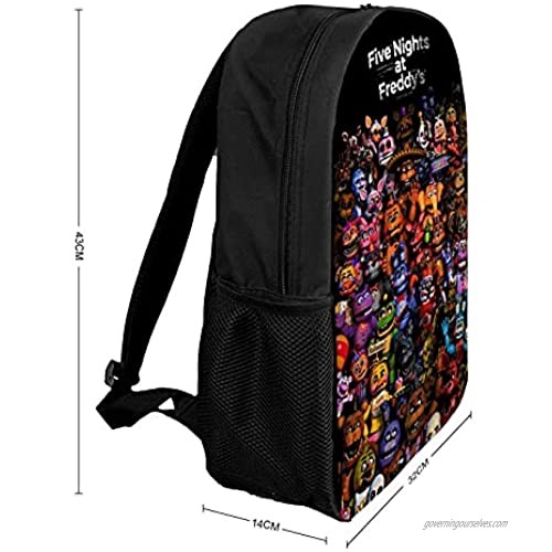 FNAF Backpack Multi-function Laptop Bag with Ergonomic Back Pad Durable Large BookBag
