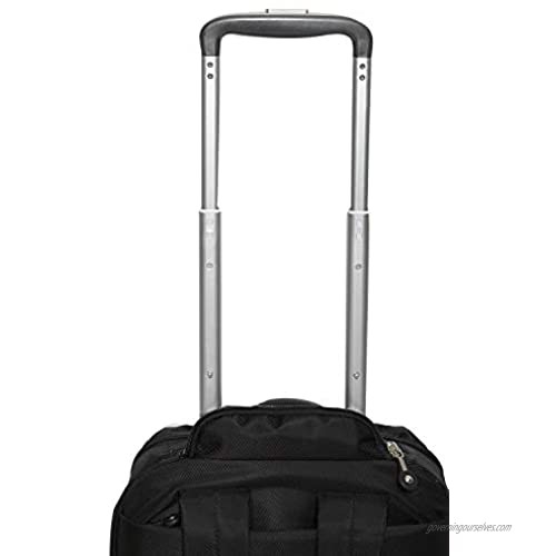 HollyHOME 20 inches Large Storage Multifunction Travel Wheeled Rolling Backpack Luggage Books Laptop Bag Black
