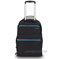 HollyHOME 20 inches Large Storage Multifunction Travel Wheeled Rolling Backpack Luggage Books Laptop Bag  Black