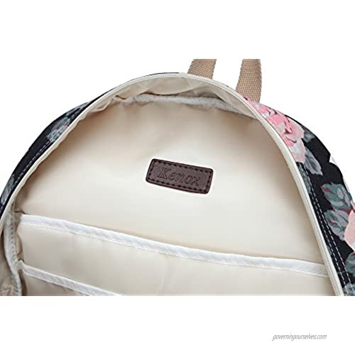 Kenox Girl's School Rucksack College Bookbag Lady Travel Backpack 14Inch Laptop Bag (Floral)