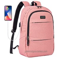 Laptop Backpack Slim Water Resistant College School Computer Backpack with USB Charging Port  Business Travel Backpack for Men Women Fits 15.6 Inch Laptop Notebook
