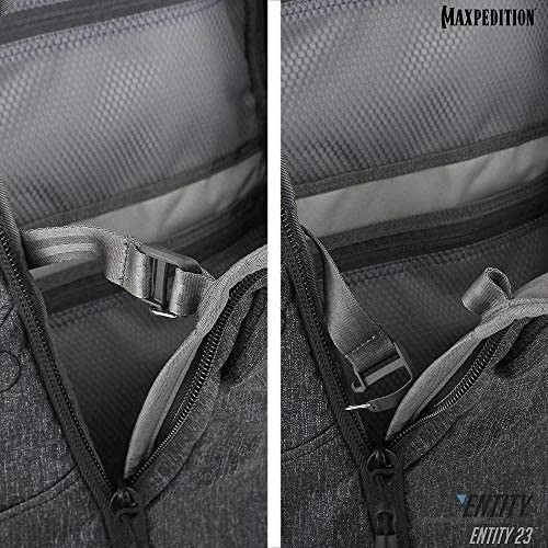 Maxpedition Entity 23 CCW-Enabled Laptop Backpack 23L for Covert Concealed Carry Charcoal