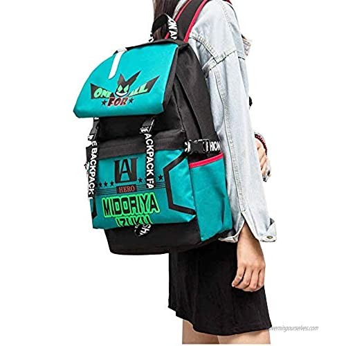 MHA Backpack Izuku Midoriya Backpack My Hero Academia Backpack BNHA Backpack with Izuku Journal Notebook