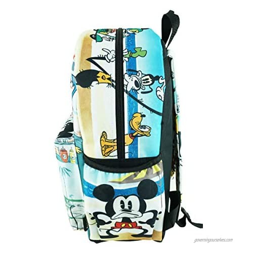 Mickey Mouse Deluxe Oversize Print Large 16 Backpack with Laptop Compartment - A19757