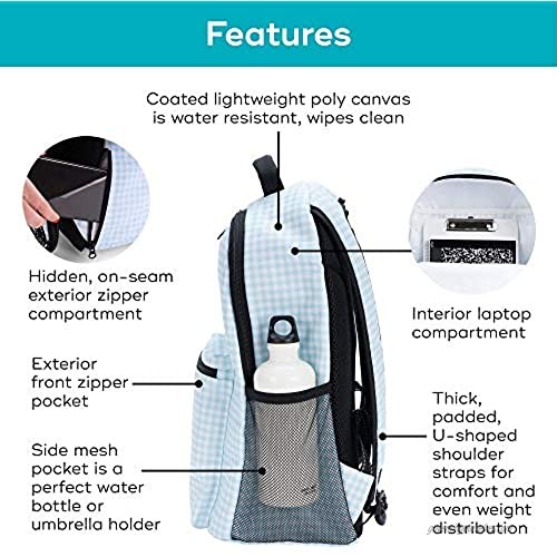 SCOUT Pack Leader Backpack Lightweight School Backpack for Women Water-Repellent Book Bag with Laptop Sleeve Zipper Compartments and Padded Straps in Fleetwood Black (Multiple Patterns Available)