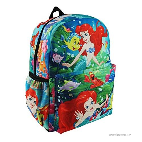 The Little Mermaid - Ariel Deluxe Oversize Print Large 16 Backpack with Laptop Compartment - A19608
