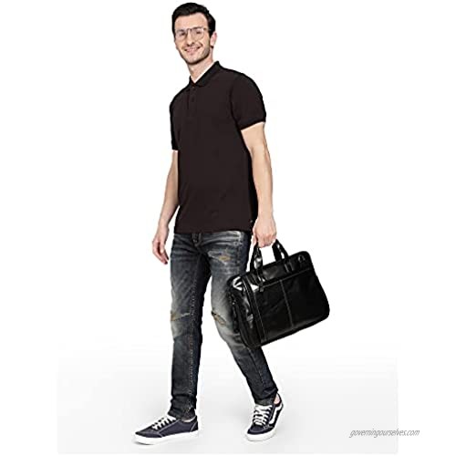 Elegante Centurio Unisex Handmade Genuine Leather Messenger Bag Laptop Briefcase Computer Satchel bag