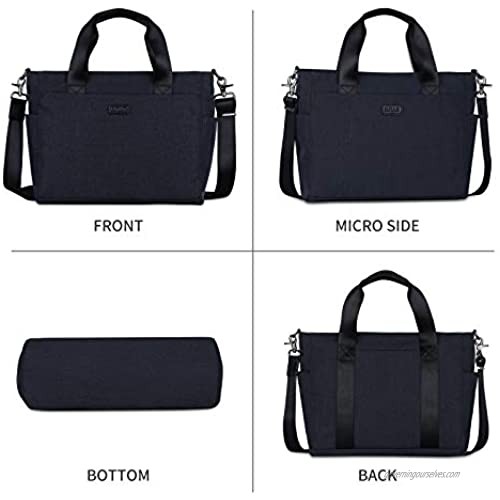 Laptop Shoulder Bag Waterproof Oxford Messenger Carrying Briefcase Business Bag Computer Handbag Shoulder Bag for Men (Dark Grey)