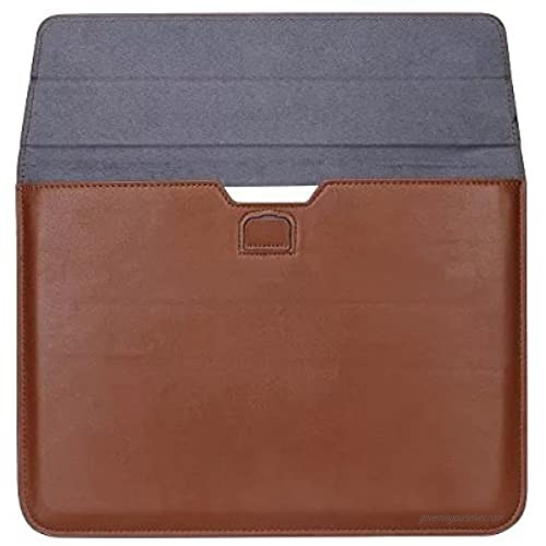 PU Leather Breifcase Stand Carrying Sleeve for Lenovo Miix 630 12.3 / Miix 520 12.2 / ThinkPad X1 Tablet G3 (2018) / Eve V 12.3 / HP Envy x2 4G LTE 12.3 / Microsoft Surface Pro LTE 12.3 (Brown)