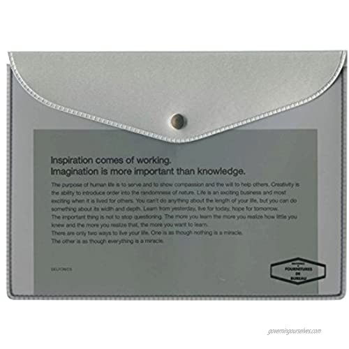Vinyl Brief Case A6 Metallic (Silver)