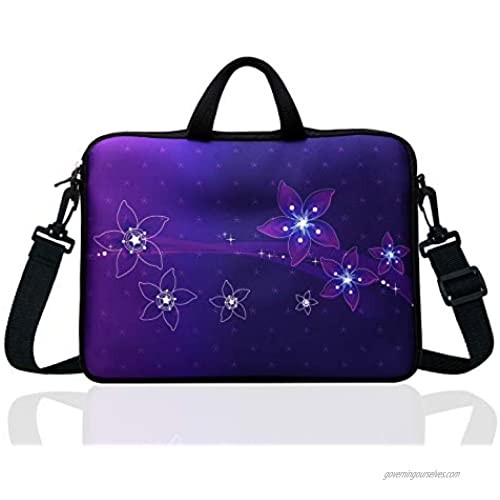 15-Inch to 15.6-Inch Neoprene Laptop Shoulder Messenger Bag Case Sleeve For 14 14.1 15 15.6 Inch Acer/Asus/Dell/Lenovo/Thinkpad/HP/Macbook Pro/Air (purple)