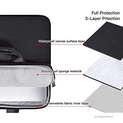 15.6 Inch Laptop Sleeve Shoulder Bag Waterproof Men Women Briefcase Handbag for Dell Inspiron 15 5000 HP Envy/Spectre x360 15.6 ASUS Chromebook 15.6 Lenovo Ideapad 330 15.6 Carrying Bag Black