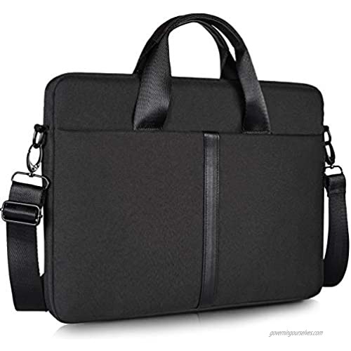 15.6 Inch Laptop Sleeve Shoulder Bag Waterproof Men Women Briefcase Handbag for Dell Inspiron 15 5000  HP Envy/Spectre x360 15.6  ASUS Chromebook 15.6  Lenovo Ideapad 330 15.6 Carrying Bag  Black