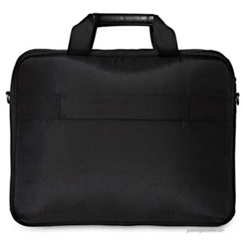 Brenthaven Elliot Slim Brief with Organizer Panel Fits 15.4 Inch Chromebooks Laptops Tablets for Commercial Business and Office Essentials-Black Durable Rugged Protection from Impact and Compression