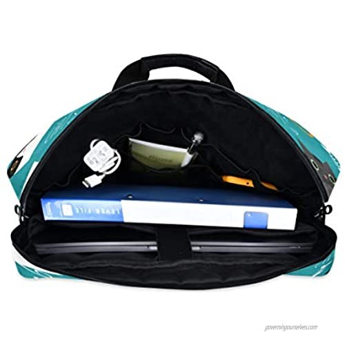 CCDMJ Laptop Case Dog Cat Paw Print Laptops Sleeve Shoulder Messenger Bag Briefcase