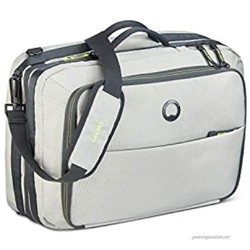 DELSEY Paris Daily's Two Compartment Laptop Messenger Shoulder Bag Light Gray 15.6 Inch Sleeve