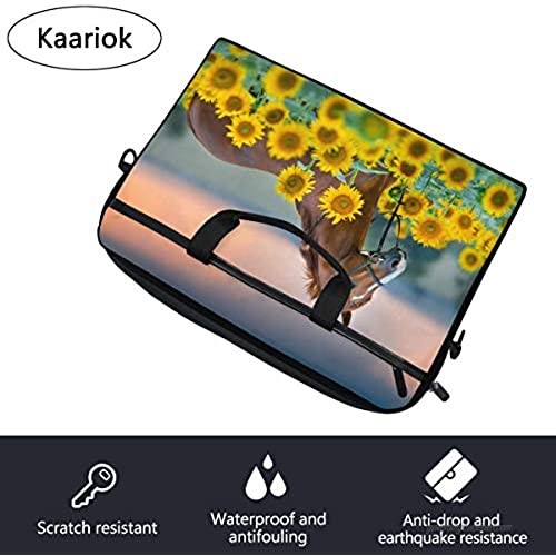 Kaariok Star Wolf Galaxy Forest Laptop Shoulder Messenger Bag 13-14.5 Inch