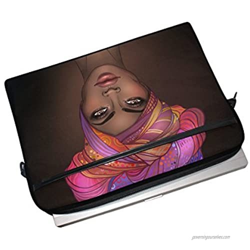 Laptop Bag Briefcase Shoulder Messenger Tablet Bag African American Woman Business Carrying Handbag Working Computer Bag15-15.4 inch MacBook