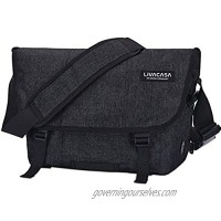LIVACASA Messenger Bag for Men Crossbody Bag 15.6in Laptop Bag Organizer